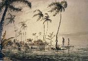unknow artist, A View in the Island of Otaheite